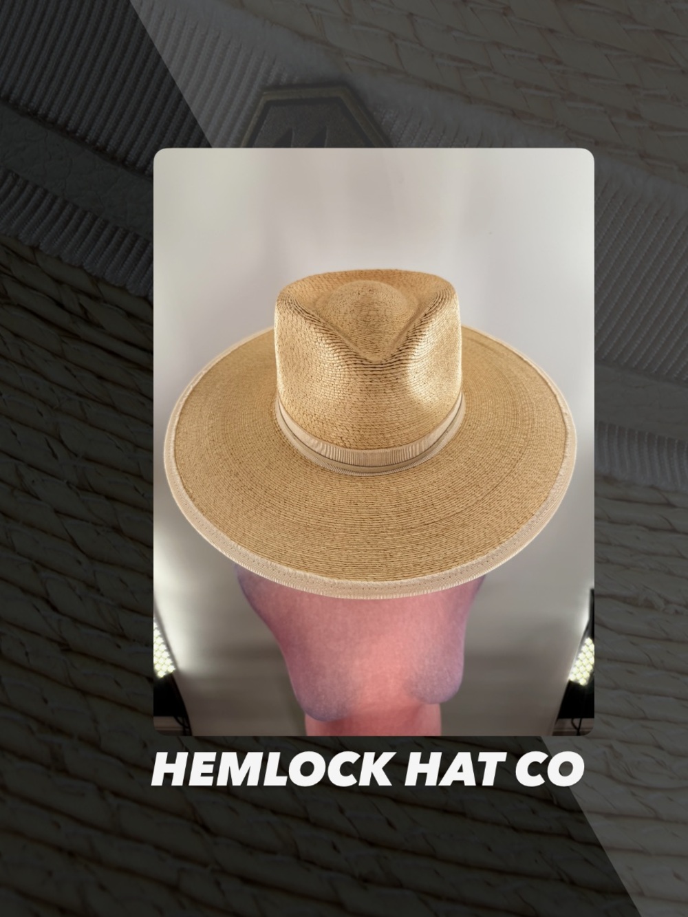 EUC Hemlock Hat Co Palm Straw Hat